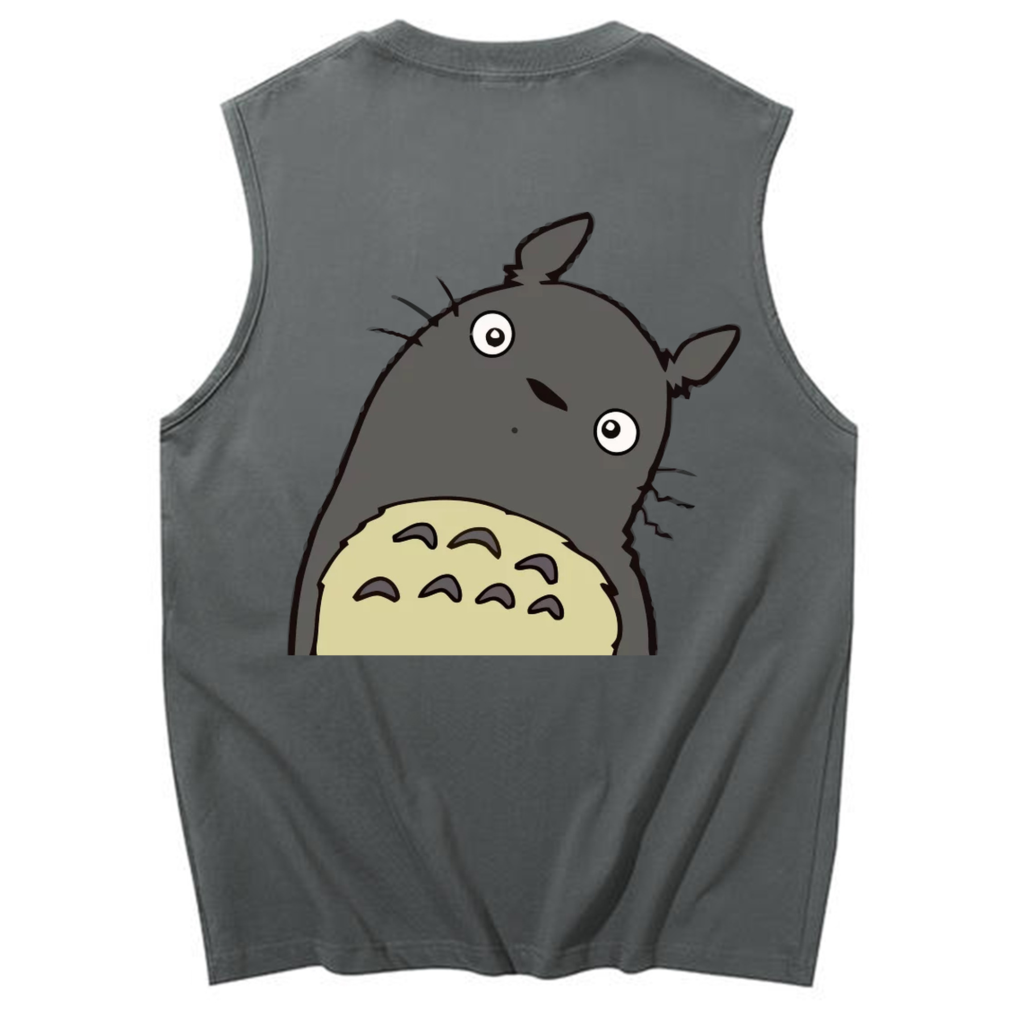 （画像用） となりのトトロ 草壁メイ 草壁サツキ My Neighbor Totoro Satsuki Kusakabe Mei Kusakabe コットン100％タンクトップ（背面プリント）